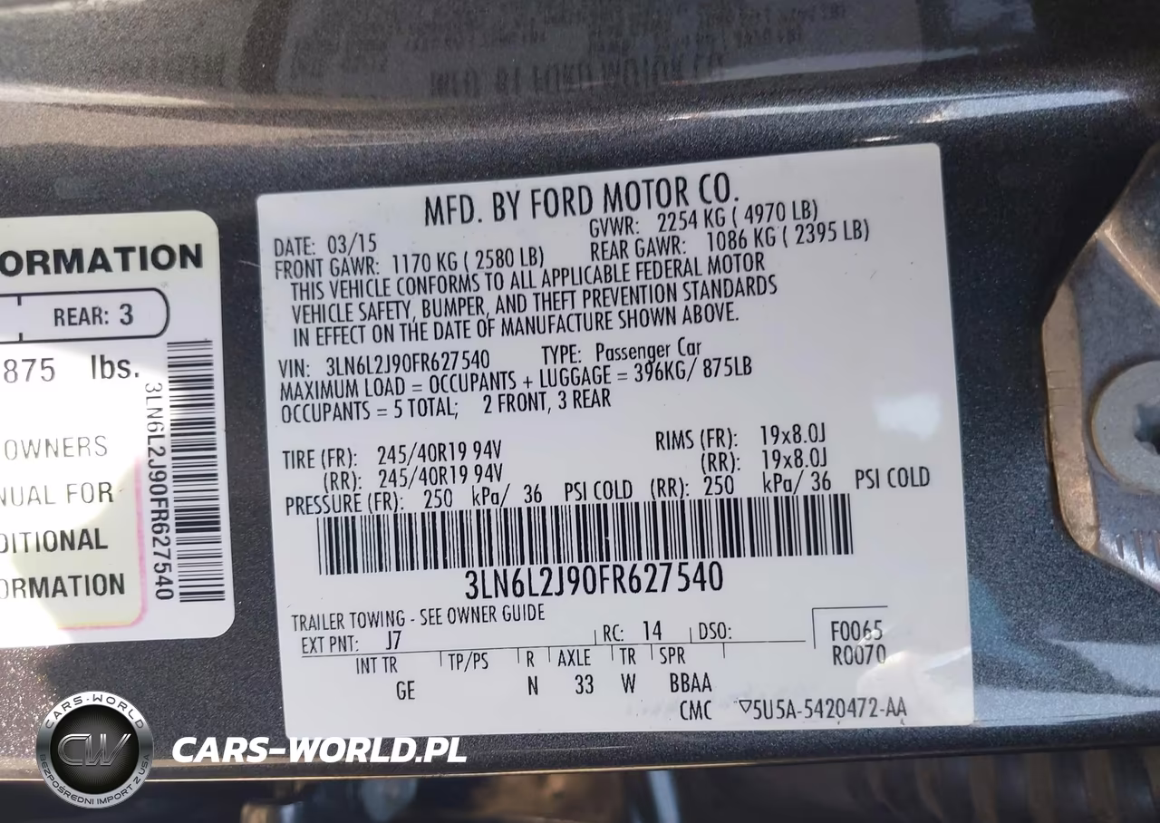 2015 Lincoln Mkz VIN:3LN6L2J90FR627540 - 9