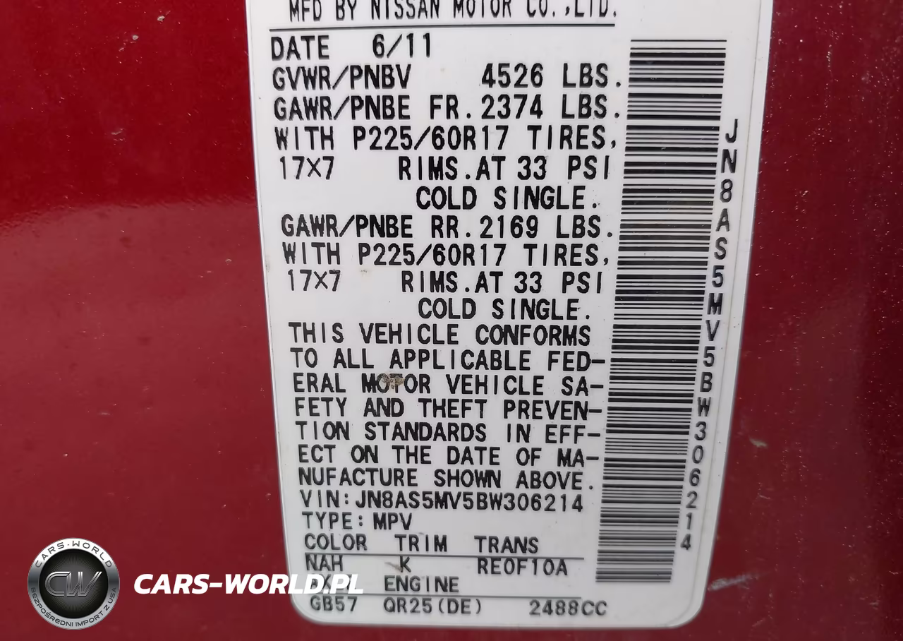 2011 Nissan Rogue Sv VIN:JN8AS5MV5BW306214 - 9