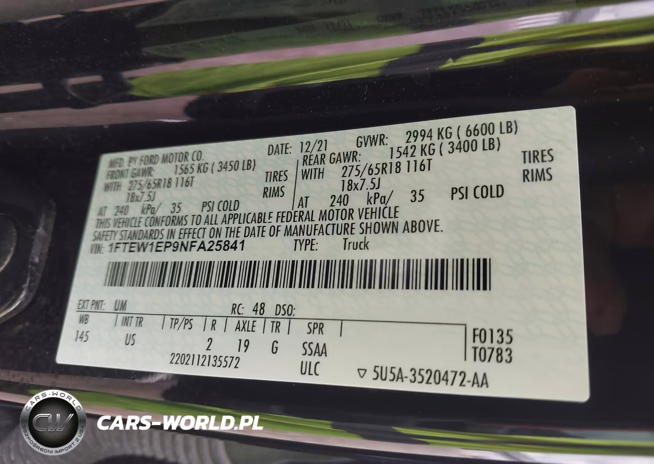 2022 Ford F-150 Xlt VIN:1FTEW1EP9NFA25841 - 9