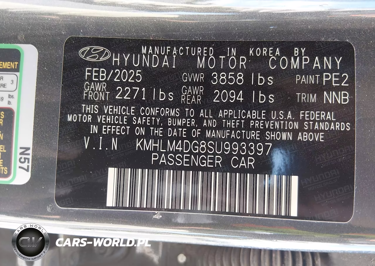 2025 Hyundai Elantra Sel Sport VIN:KMHLM4DG8SU993397 - 9