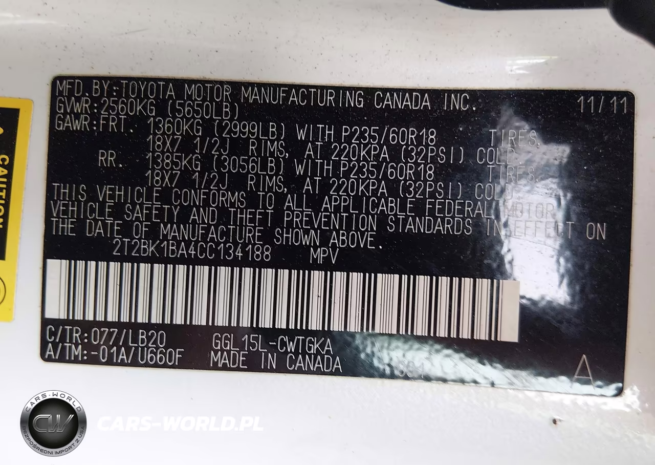 2012 Lexus Rx 350 VIN:2T2BK1BA4CC134188 - 9