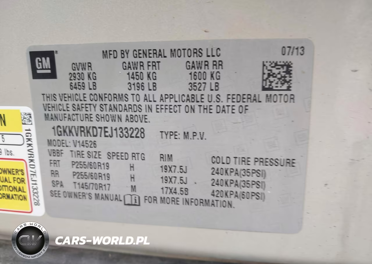2014 GMC Acadia Slt-1 VIN:1GKKVRKD7EJ133228 - 9