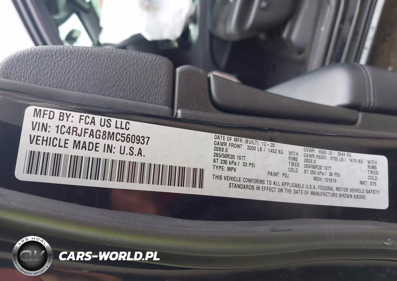 2021 Jeep Grand Cherokee Laredo X 4X4 VIN:1C4RJFAG8MC560937 - 9