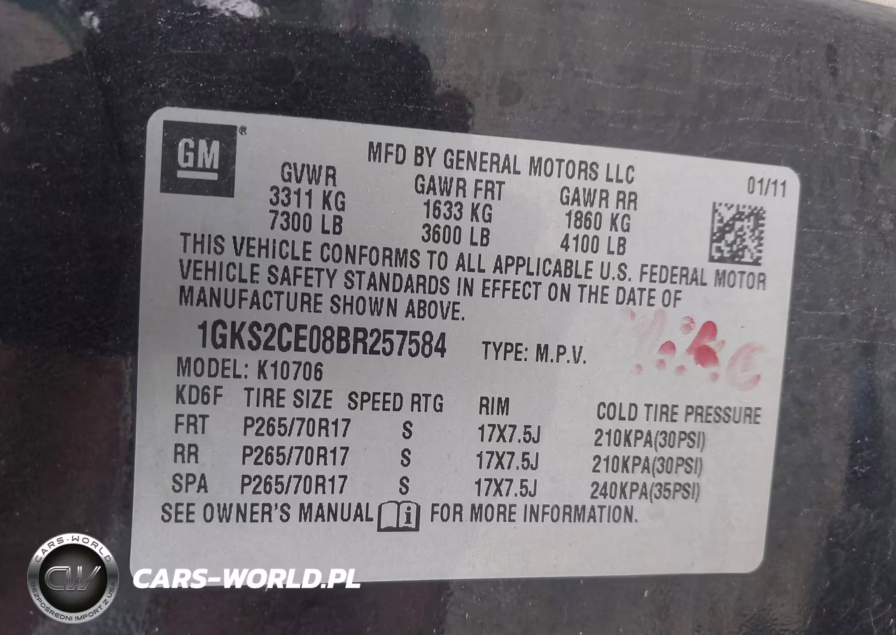 2011 GMC Yukon Slt VIN:1GKS2CE08BR257584 - 9