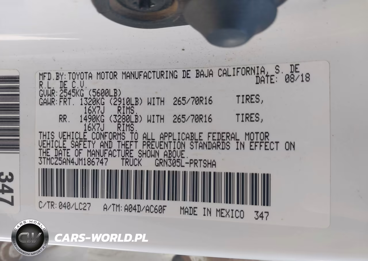 2018 Toyota Tacoma Trd Off Road VIN:3TMCZ5AN4JM186747 - 9
