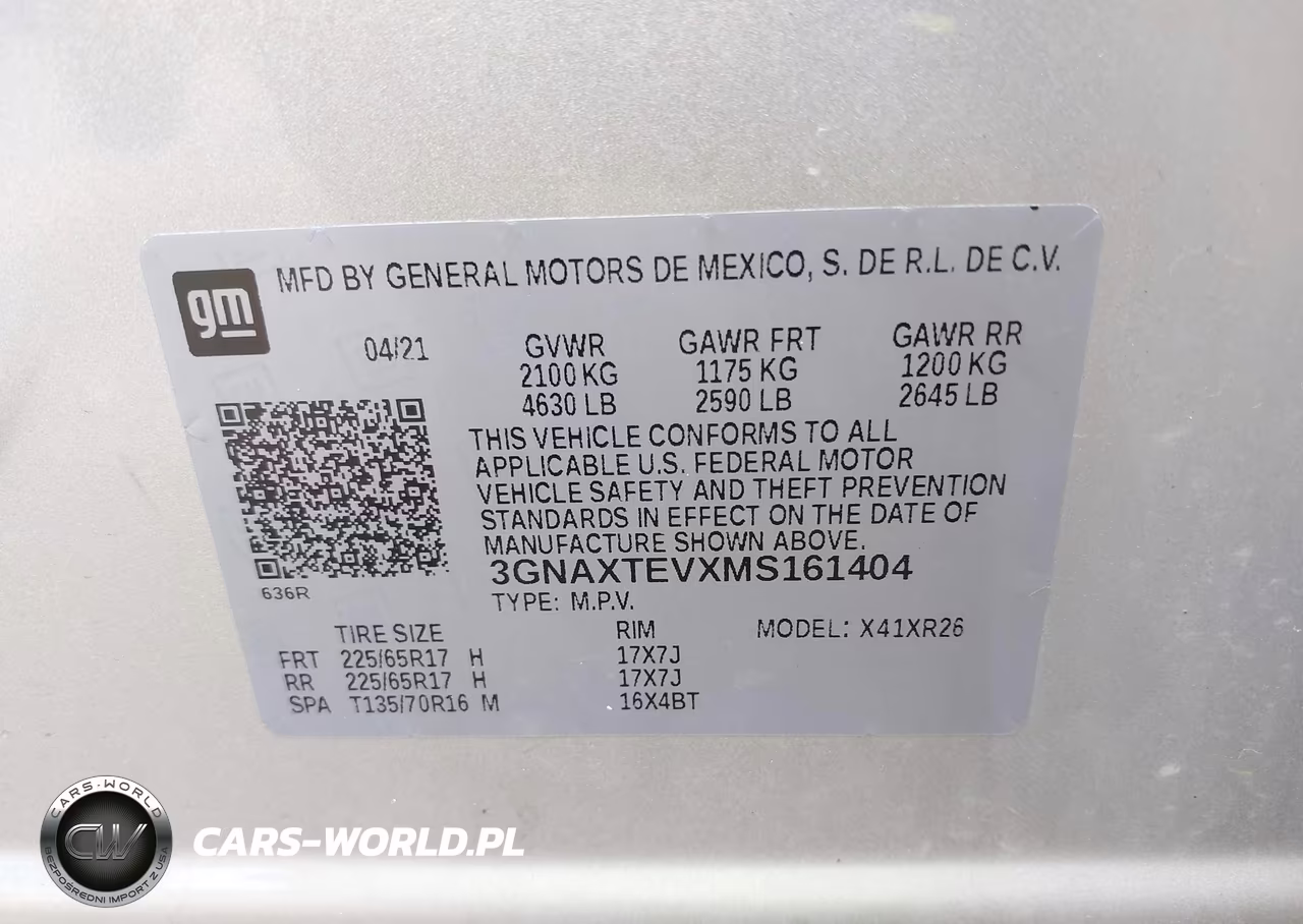2021 Chevrolet Equinox Awd 2Fl VIN:3GNAXTEVXMS161404 - 9