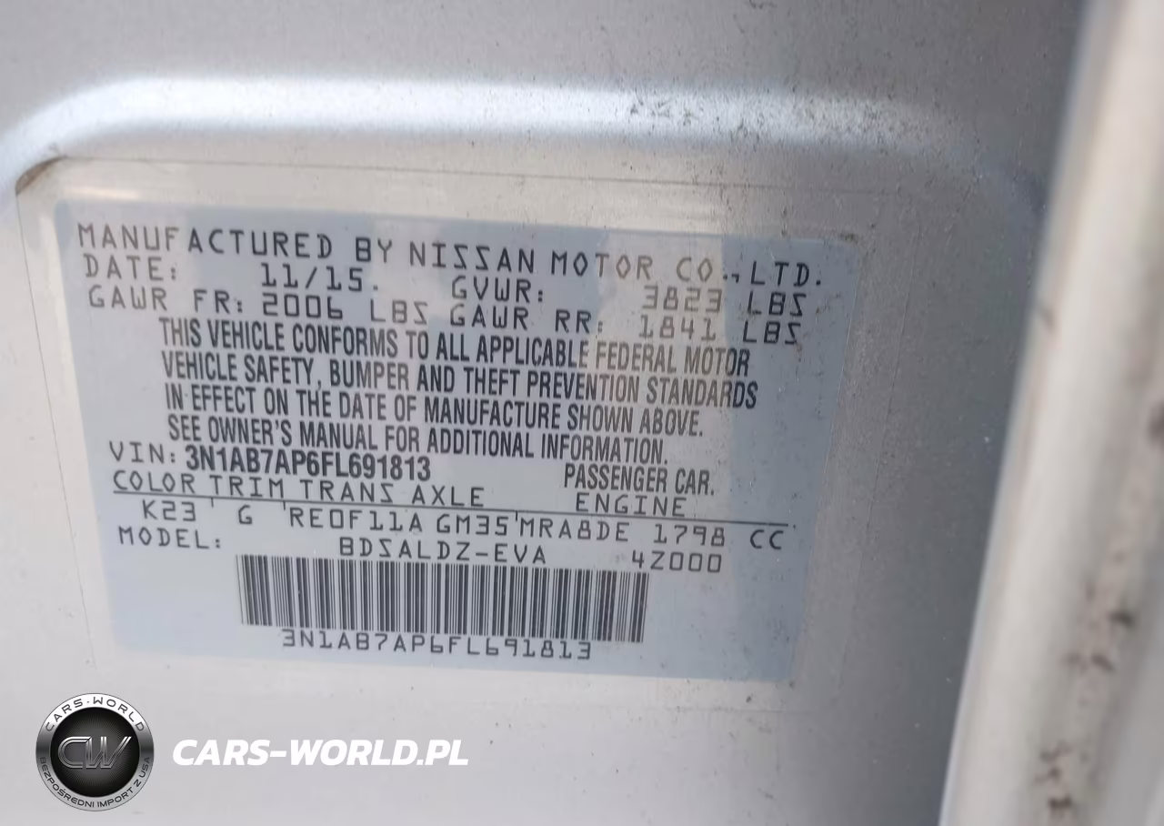 2015 Nissan Sentra Sv VIN:3N1AB7AP6FL691813 - 9