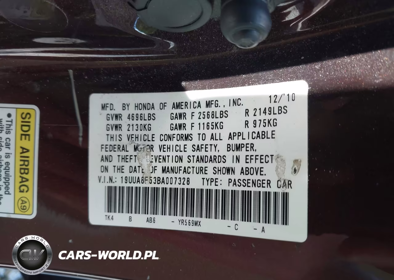 2011 Acura Tl 3.5 VIN:19UUA8F53BA007328 - 9