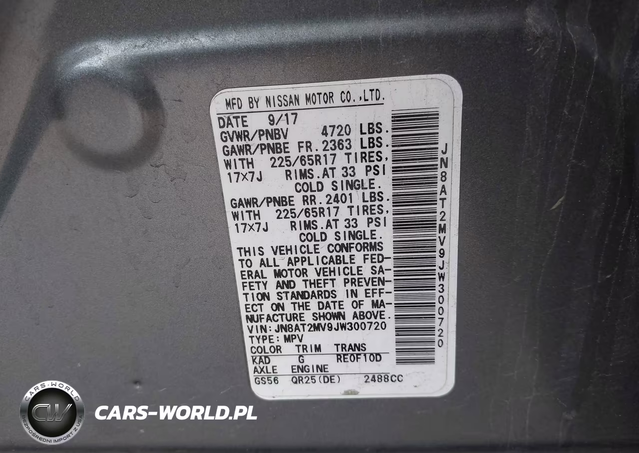 2018 Nissan Rogue Sv VIN:JN8AT2MV9JW300720 - 9