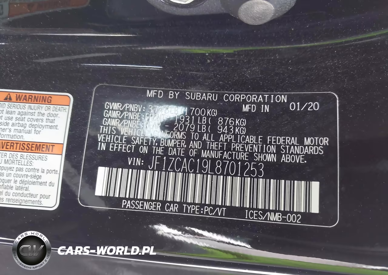 2020 Subaru Brz Limited VIN:JF1ZCAC19L8701253 - 9