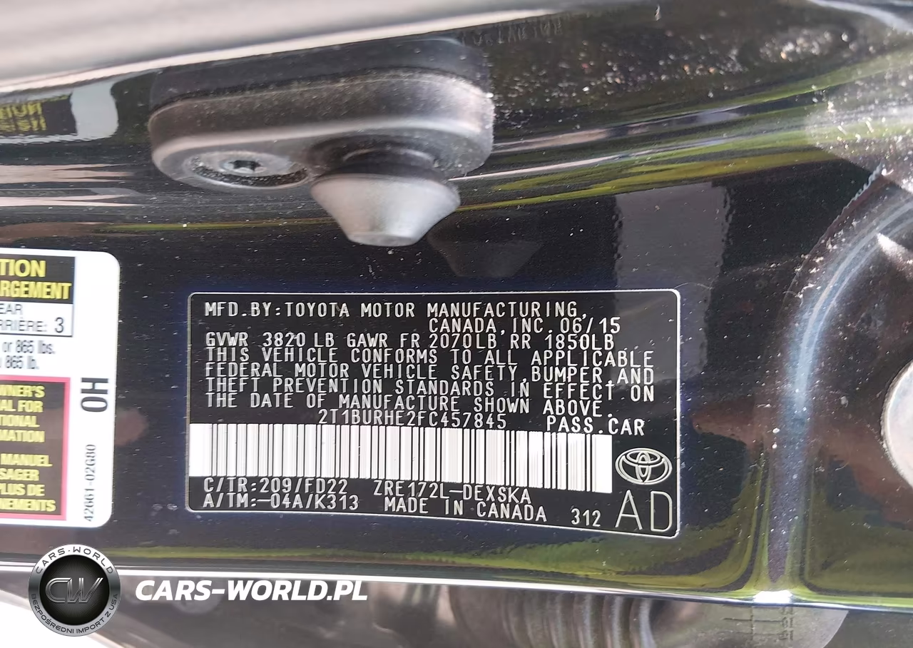 2015 Toyota Corolla S Plus VIN:2T1BURHE2FC457845 - 9