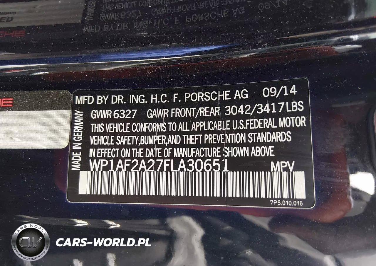 2015 Porsche Cayenne Diesel VIN:WP1AF2A27FLA30651 - 9