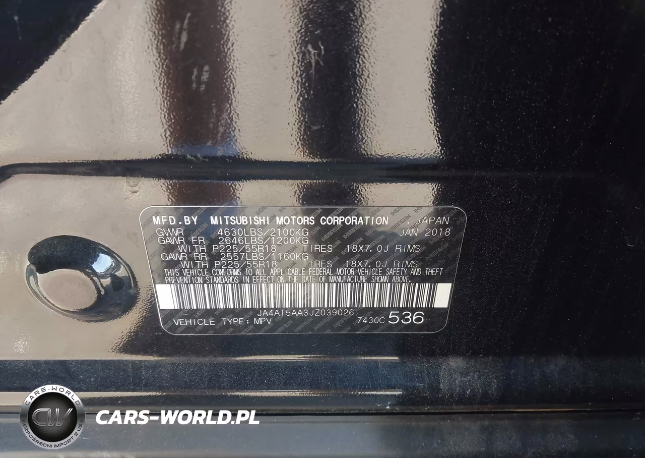 2018 Mitsubishi Eclipse Cross Se VIN:JA4AT5AA3JZ039026 - 9