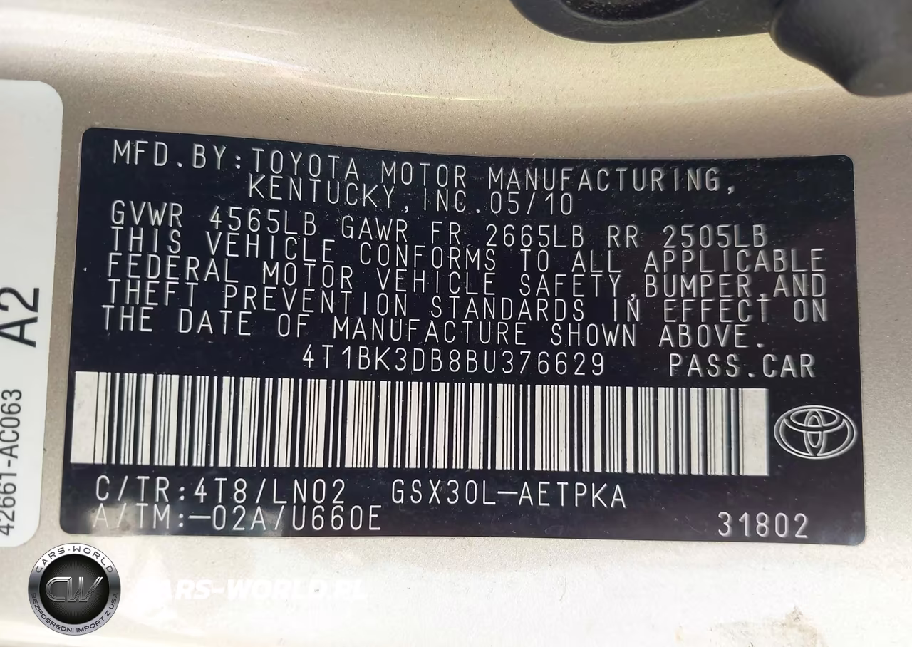 2011 Toyota Avalon Limited VIN:4T1BK3DB8BU376629 - 9