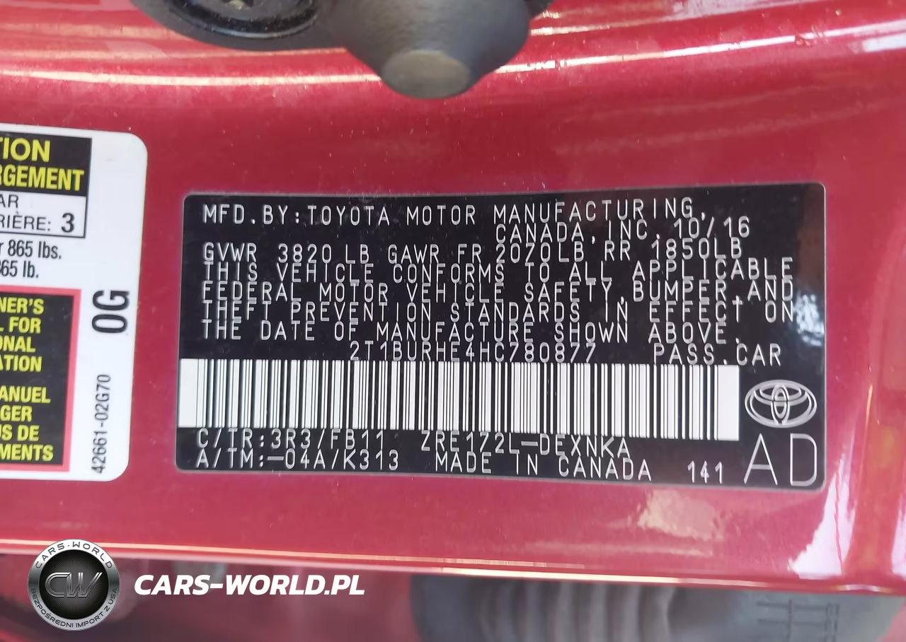 2017 Toyota Corolla Le VIN:2T1BURHE4HC780877 - 9