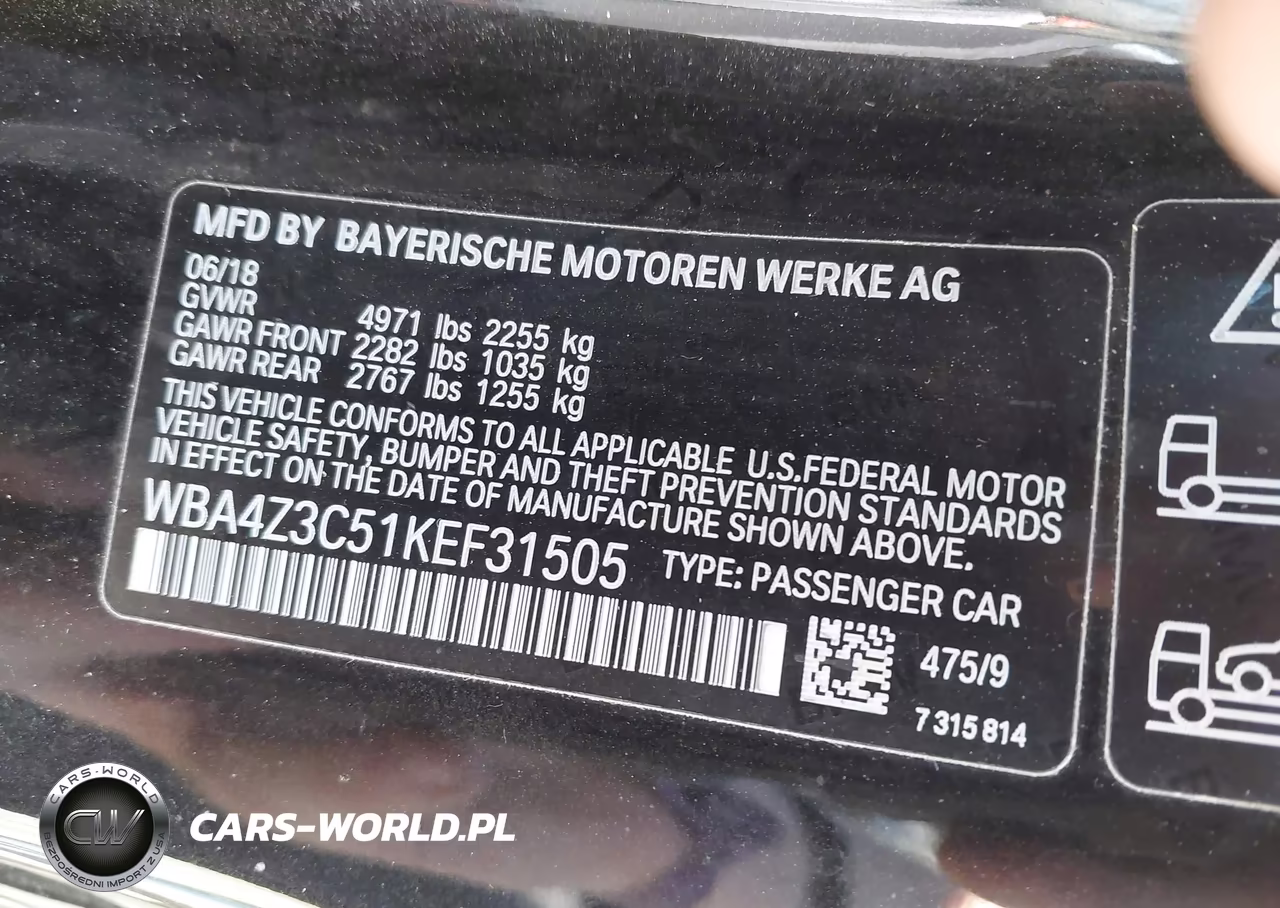2019 BMW 430I xDrive VIN:WBA4Z3C51KEF31505 - 9