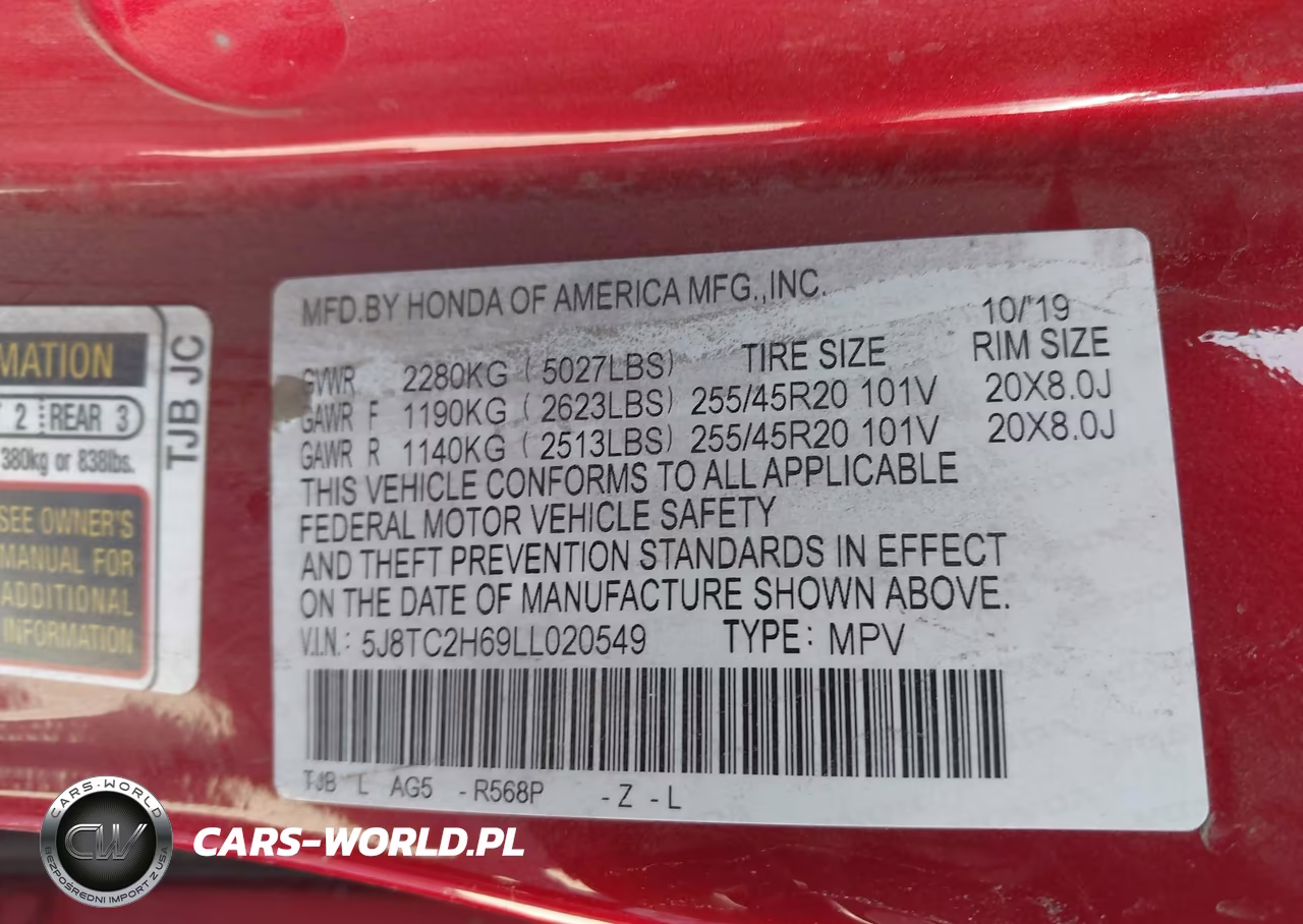 2020 Acura Rdx A-Spec Package VIN:5J8TC2H69LL020549 - 9