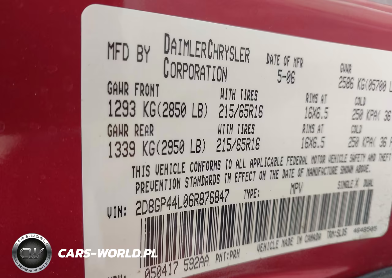 2006 Dodge Grand Caravan Sxt VIN:2D8GP44L06R876847 - 9