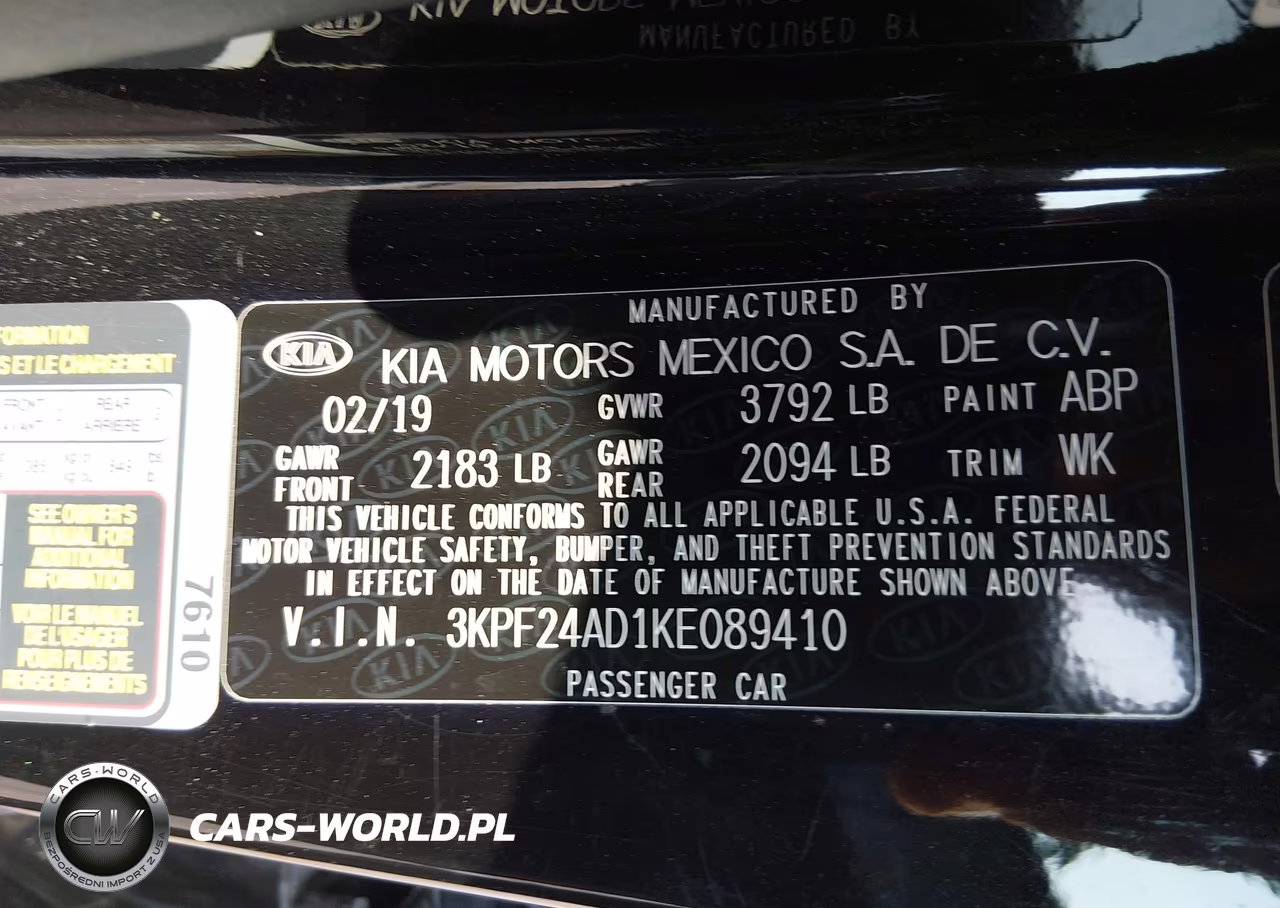 2019 Kia Forte Lxs VIN:3KPF24AD1KE089410 - 9