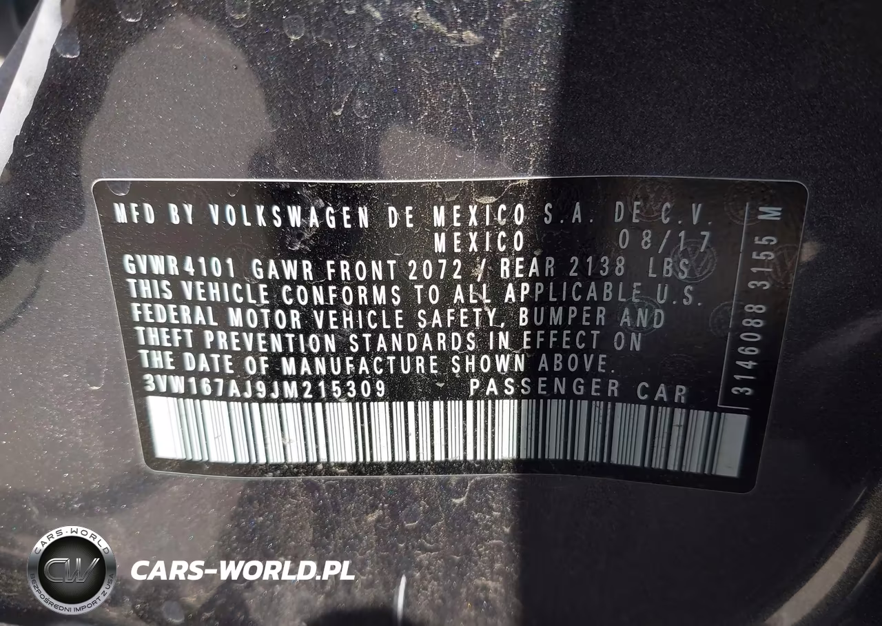 2018 Volkswagen Jetta 1.4T S VIN:3VW167AJ9JM215309 - 9