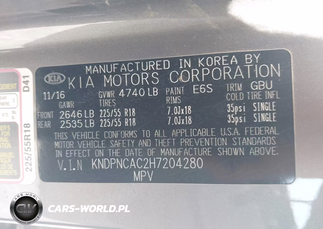 2017 Kia Sportage Ex VIN:KNDPNCAC2H7204280 - 9