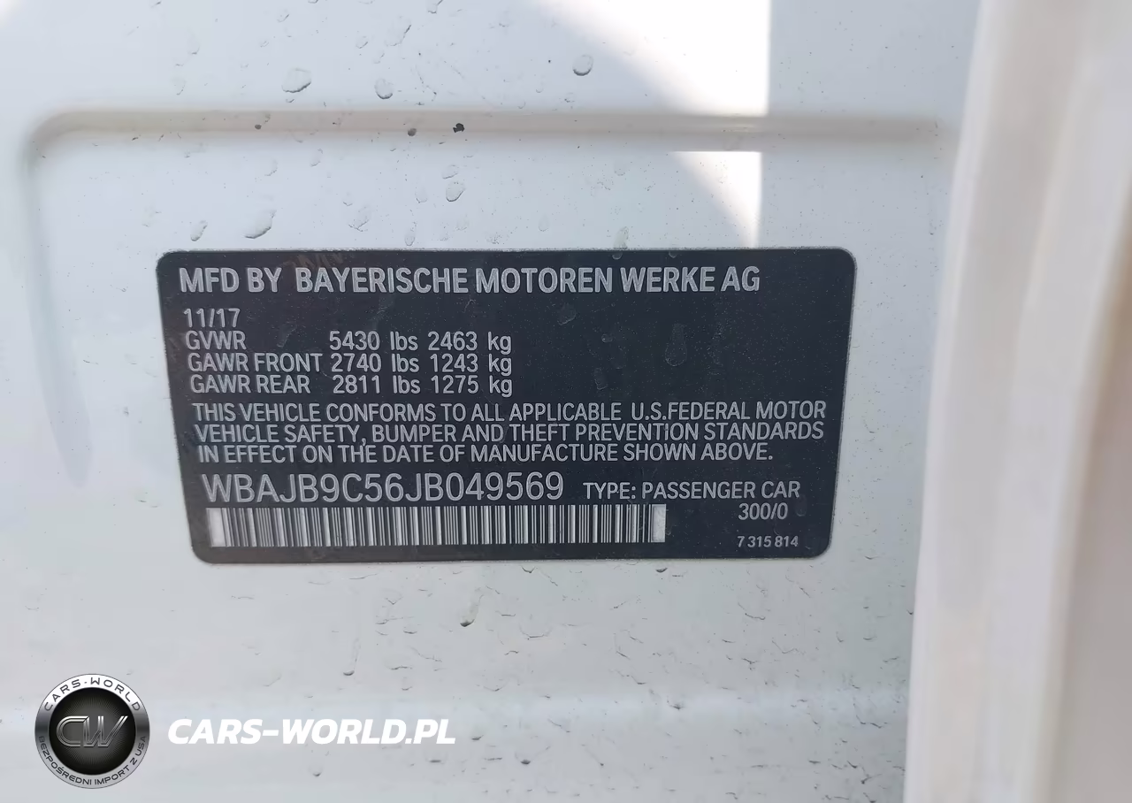 2018 BMW M550I xDrive VIN:WBAJB9C56JB049569 - 9