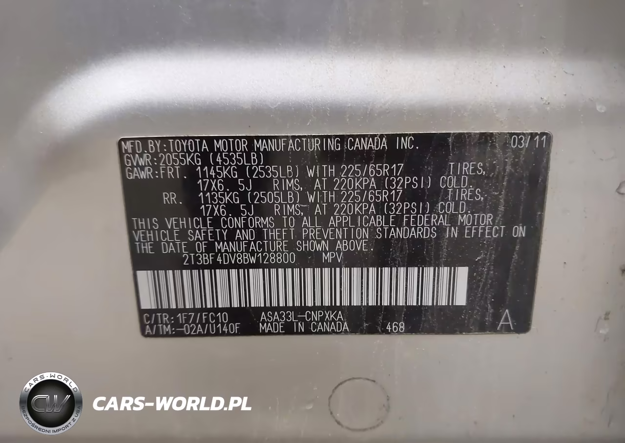 2011 Toyota Rav4 VIN:2T3BF4DV8BW128800 - 9