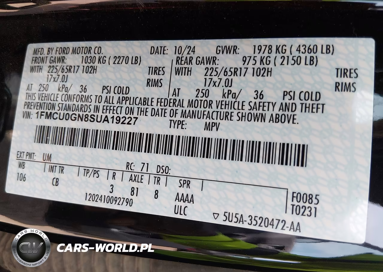 2025 Ford Escape Active VIN:1FMCU0GN8SUA19227 - 9