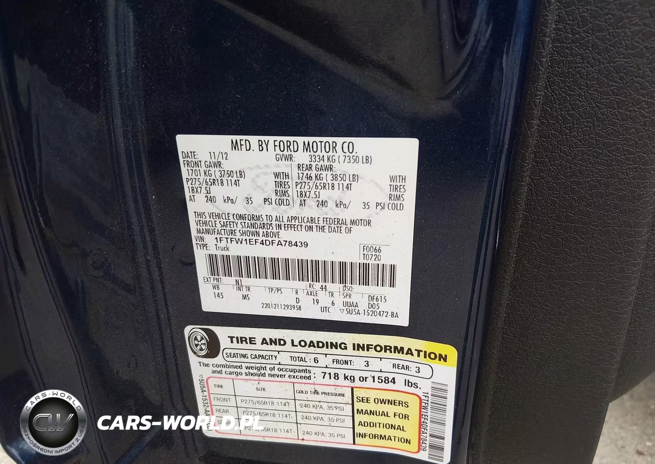 2013 Ford F-150 Xlt VIN:1FTFW1EF4DFA78439 - 9