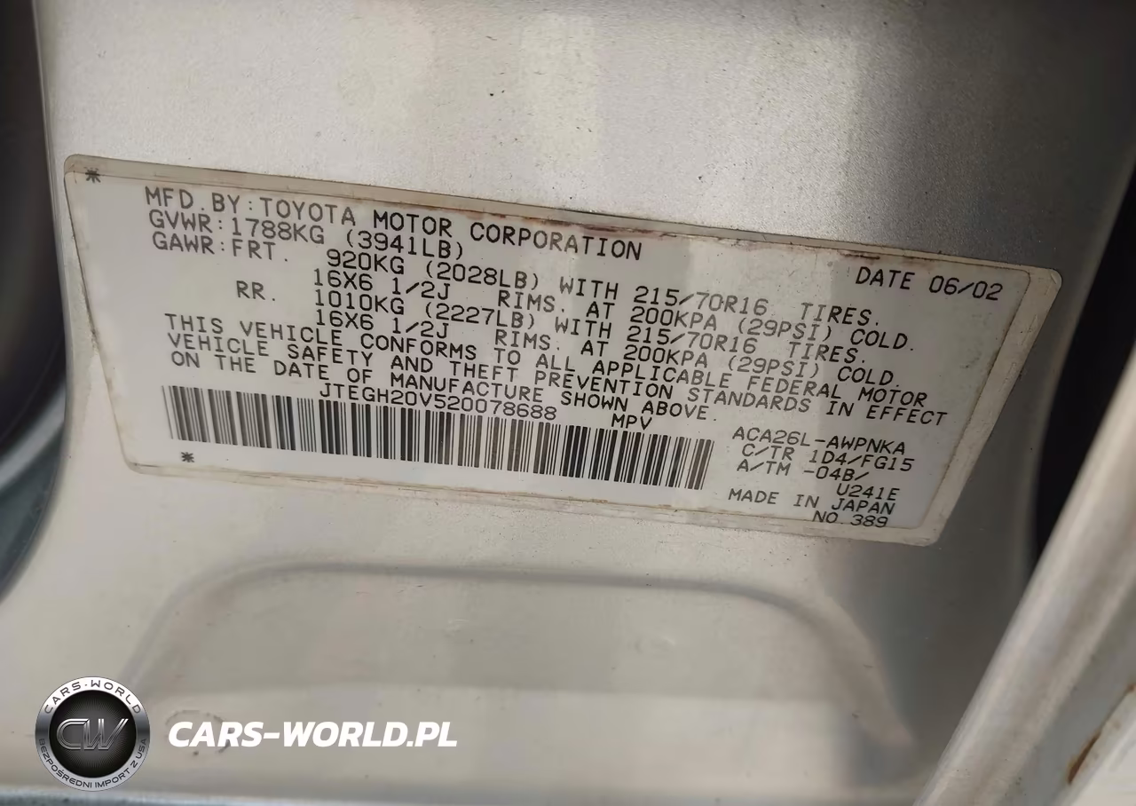2002 Toyota Rav4 VIN:JTEGH20V520078688 - 9