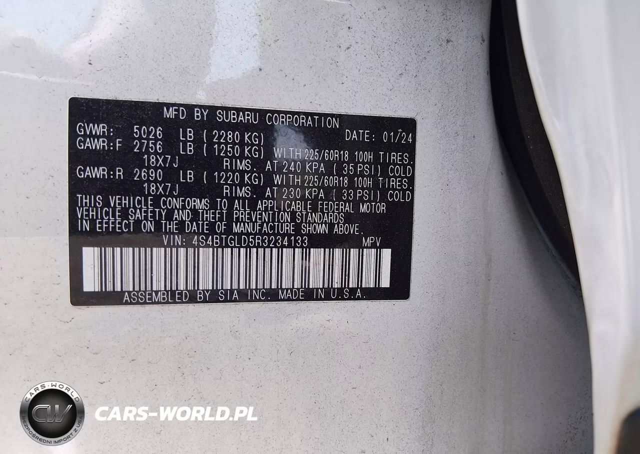 2024 Subaru Outback Onyx Edition Xt VIN:4S4BTGLD5R3234133 - 9