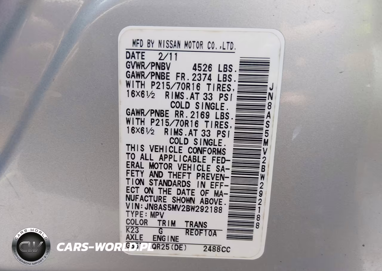 2011 Nissan Rogue S VIN:JN8AS5MV2BW292188 - 9