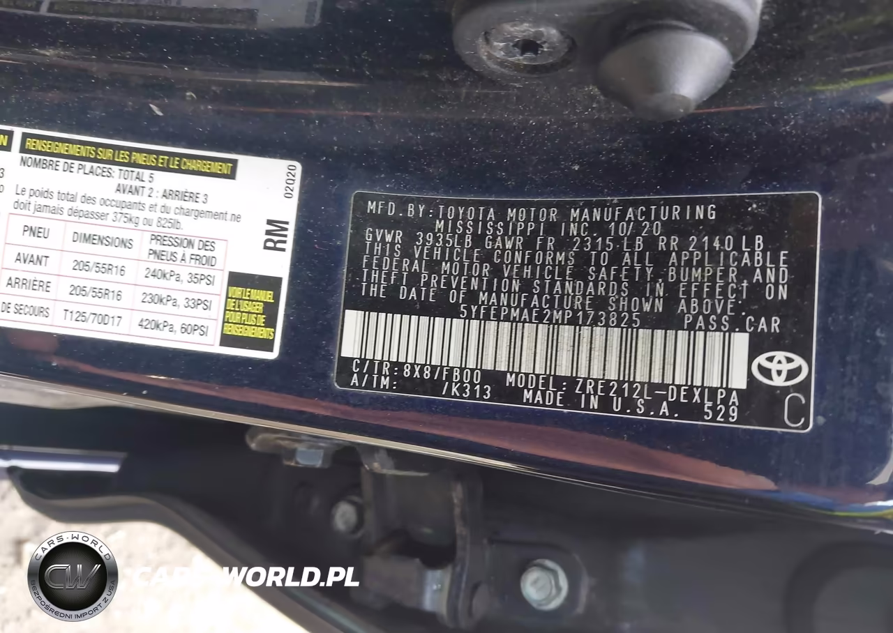 2021 Toyota Corolla Le VIN:5YFEPMAE2MP173825 - 9