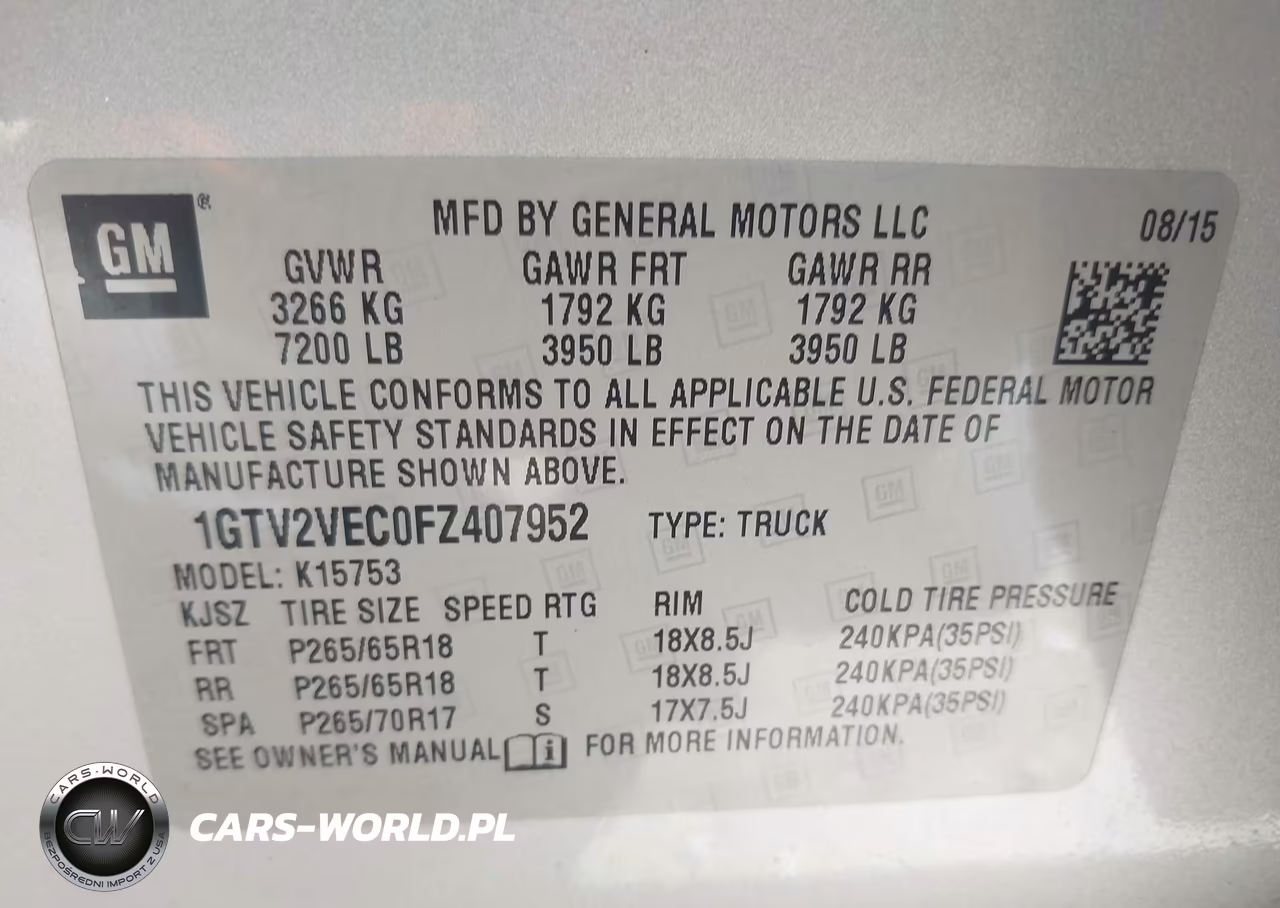 2015 GMC Sierra 1500 Slt VIN:1GTV2VEC0FZ407952 - 9
