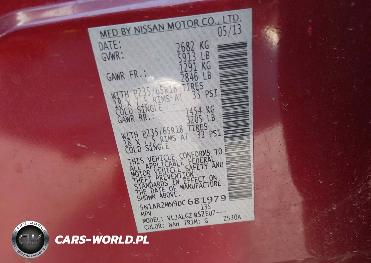 2013 Nissan Pathfinder Sl VIN:5N1AR2MN9DC681979 - 9