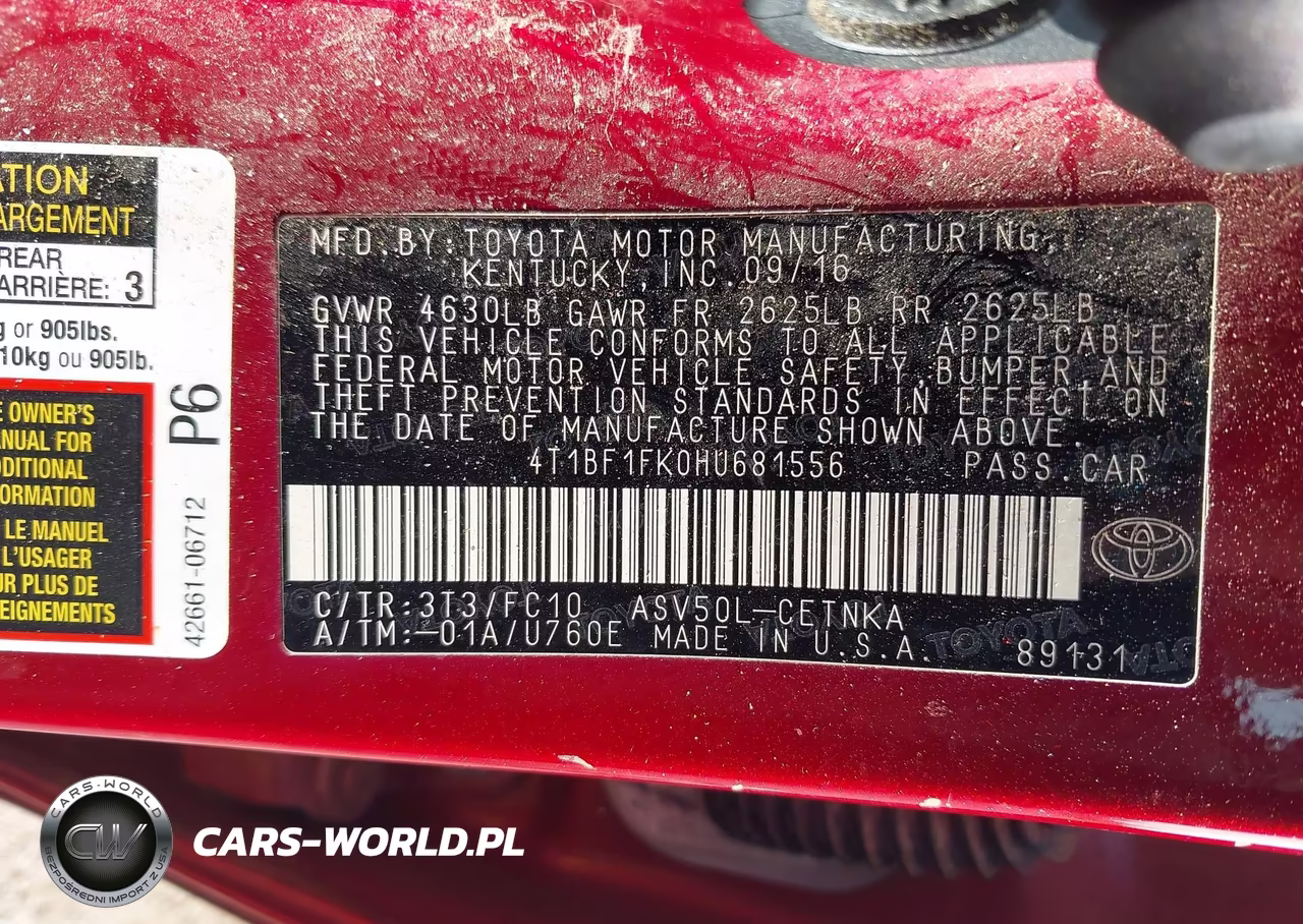 2017 Toyota Camry Le VIN:4T1BF1FK0HU681556 - 9