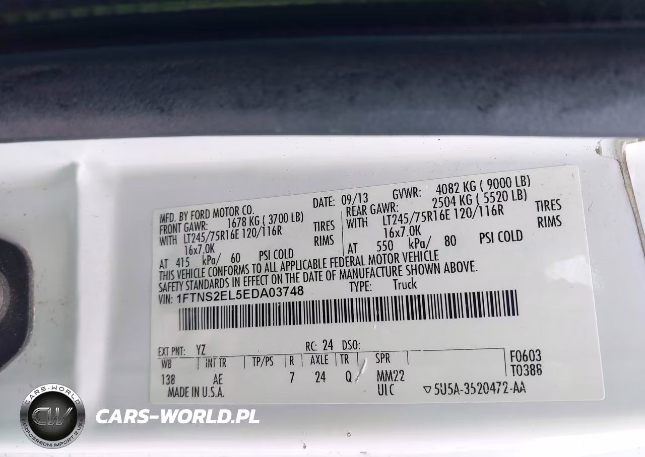 2014 Ford E-250 Commercial VIN:1FTNS2EL5EDA03748 - 9
