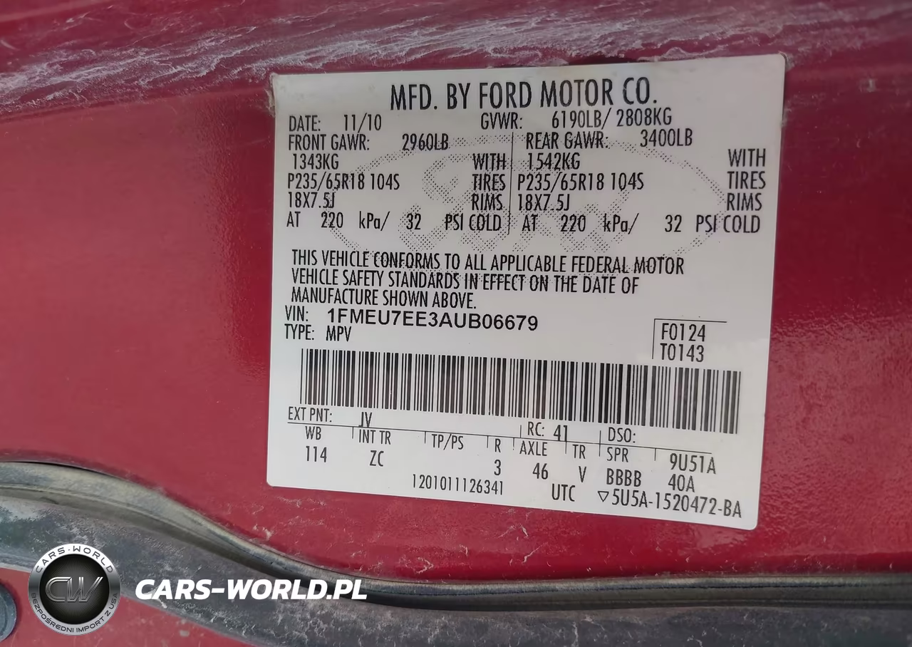 2010 Ford Explorer Eddie Bauer VIN:1FMEU7EE3AUB06679 - 9