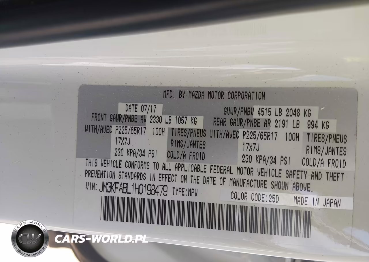 2017 Mazda Cx-5 Sport VIN:JM3KFABL1H0198479 - 9
