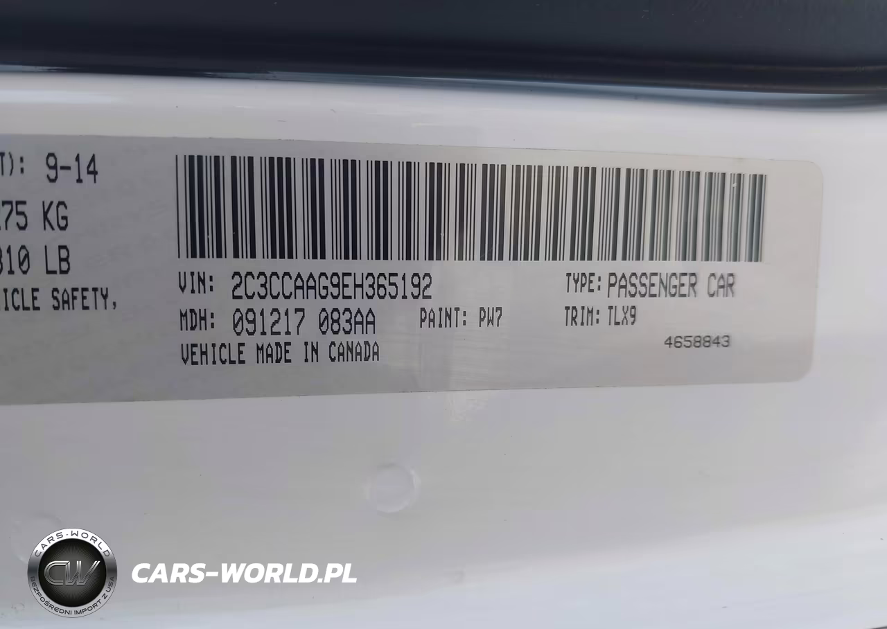 2014 Chrysler 300 VIN:2C3CCAAG9EH365192 - 9