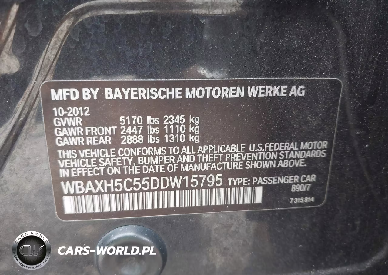 2013 BMW 528I xDrive VIN:WBAXH5C55DDW15795 - 9