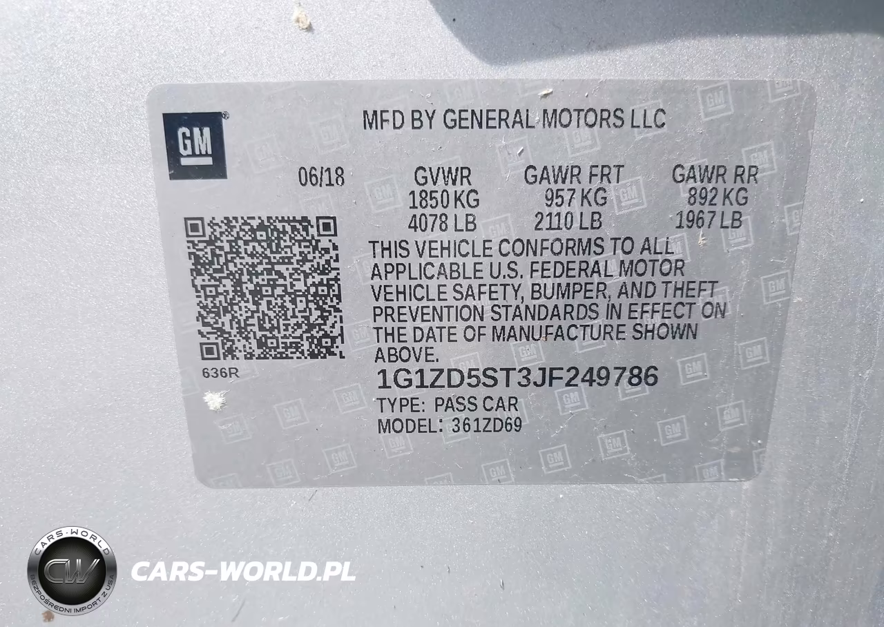 2018 Chevrolet Malibu Lt VIN:1G1ZD5ST3JF249786 - 9