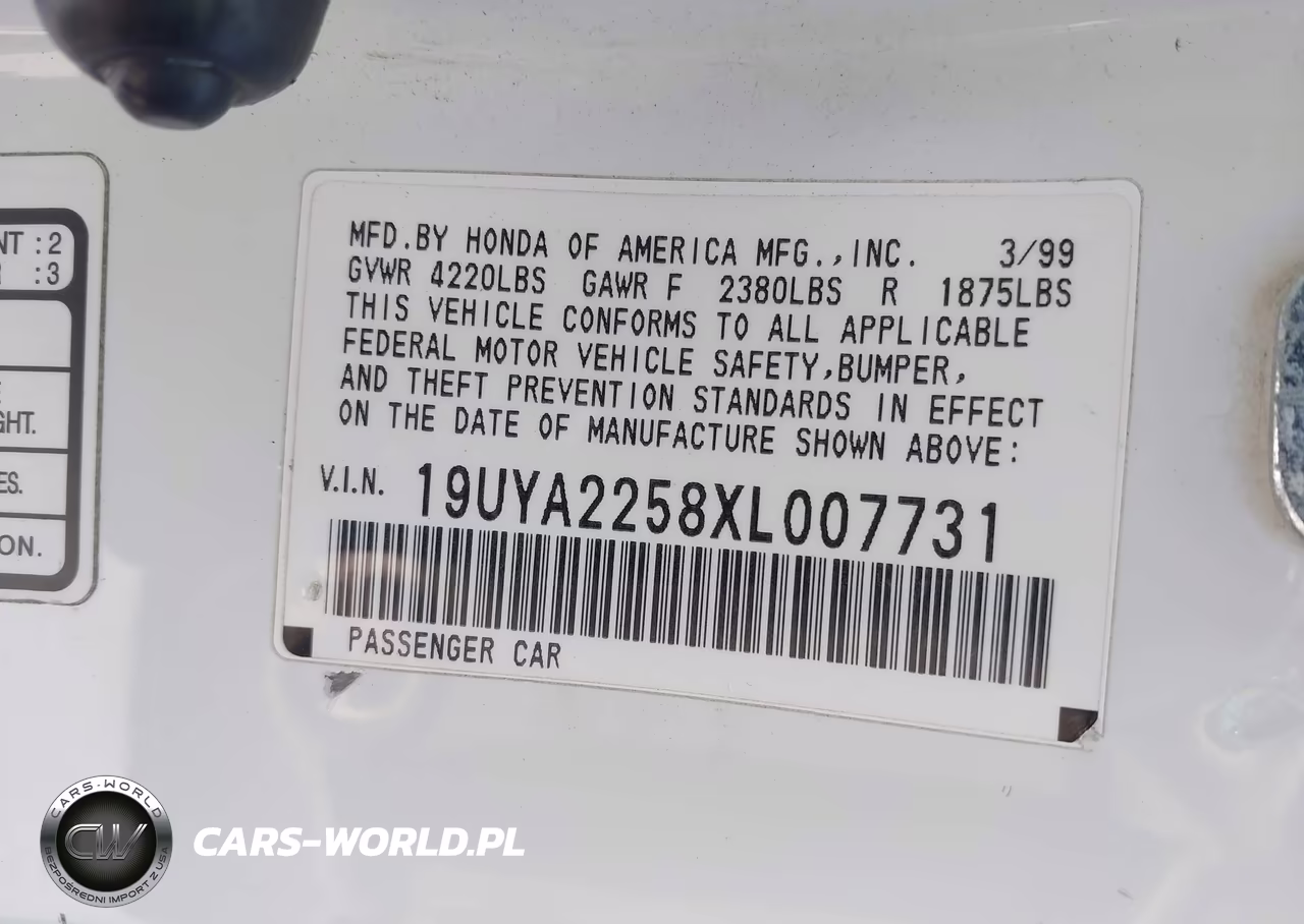 1999 Acura Cl 3.0 VIN:19UYA2258XL007731 - 9