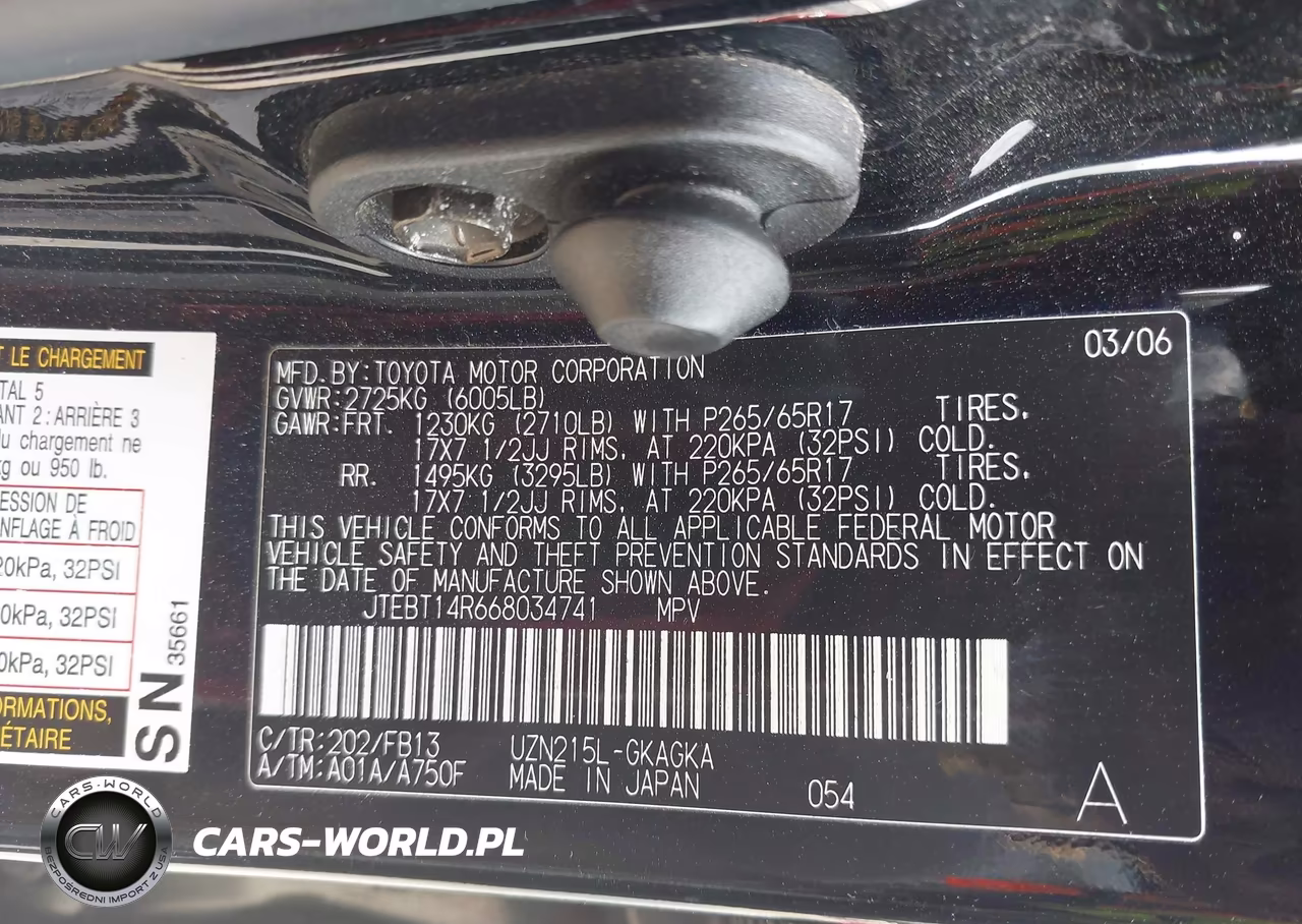 2006 Toyota 4Runner Sr5 Sport V8 VIN:JTEBT14R668034741 - 9