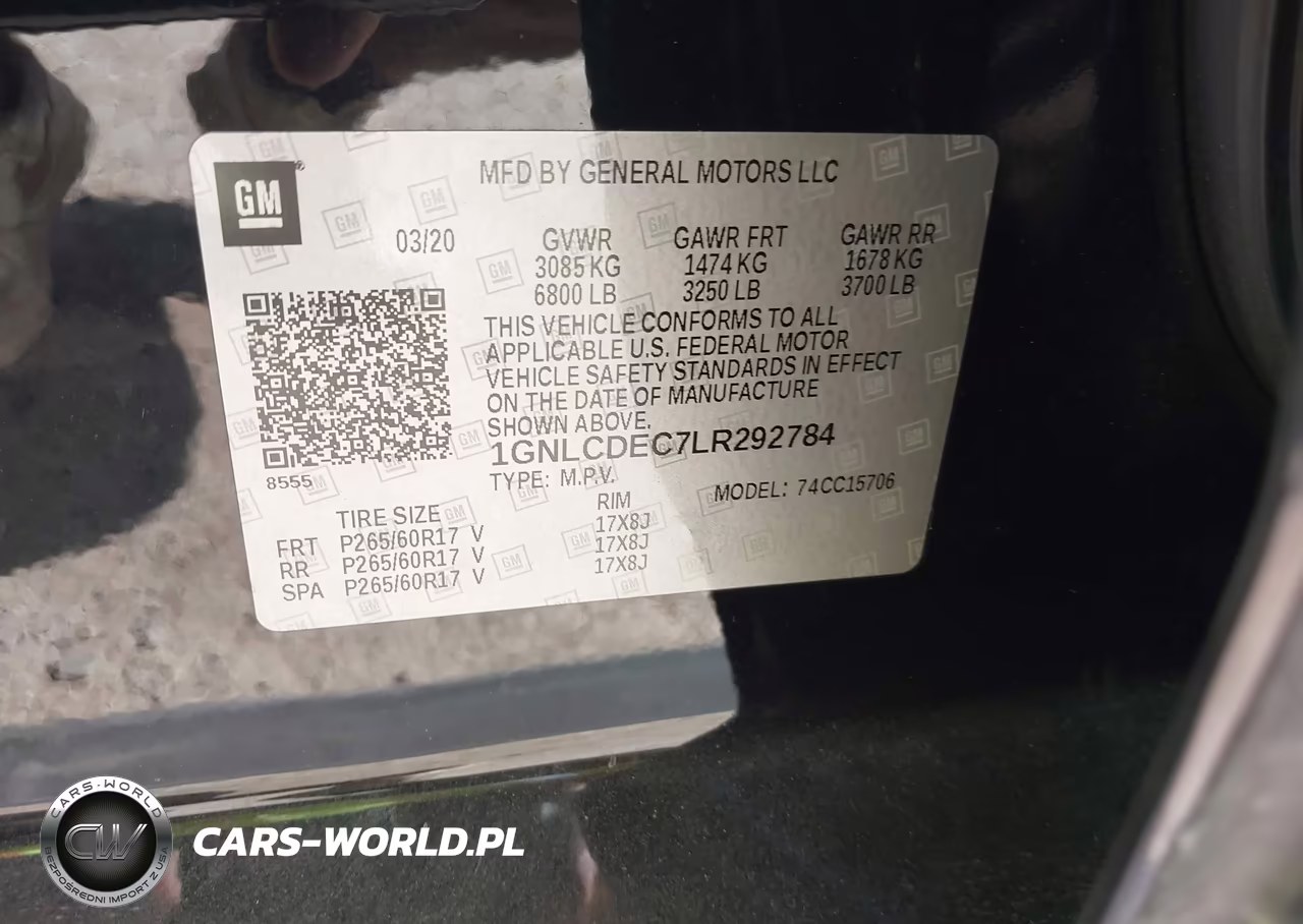 2020 Chevrolet Tahoe 2Wd Commercial Fleet VIN:1GNLCDEC7LR292784 - 9