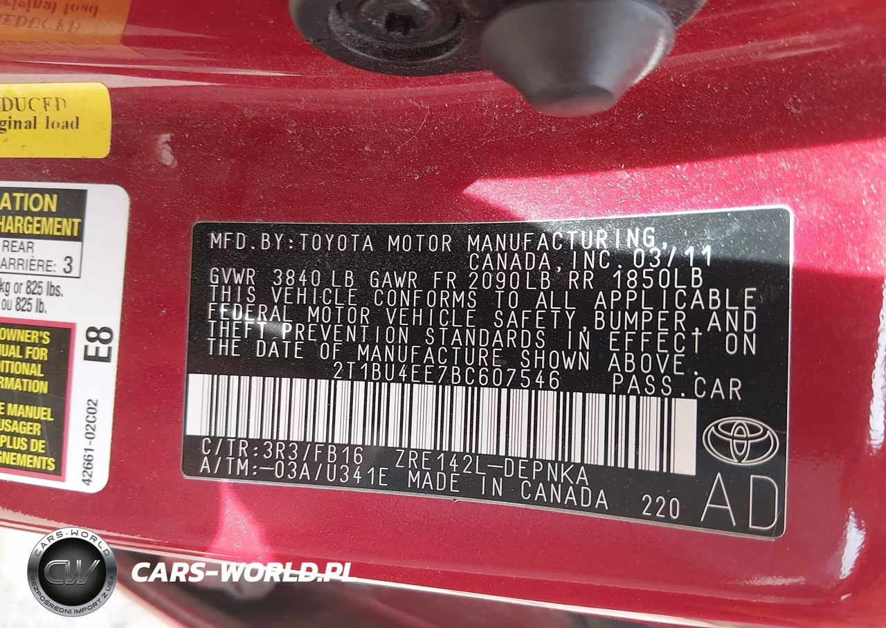2011 Toyota Corolla Le VIN:2T1BU4EE7BC607546 - 9