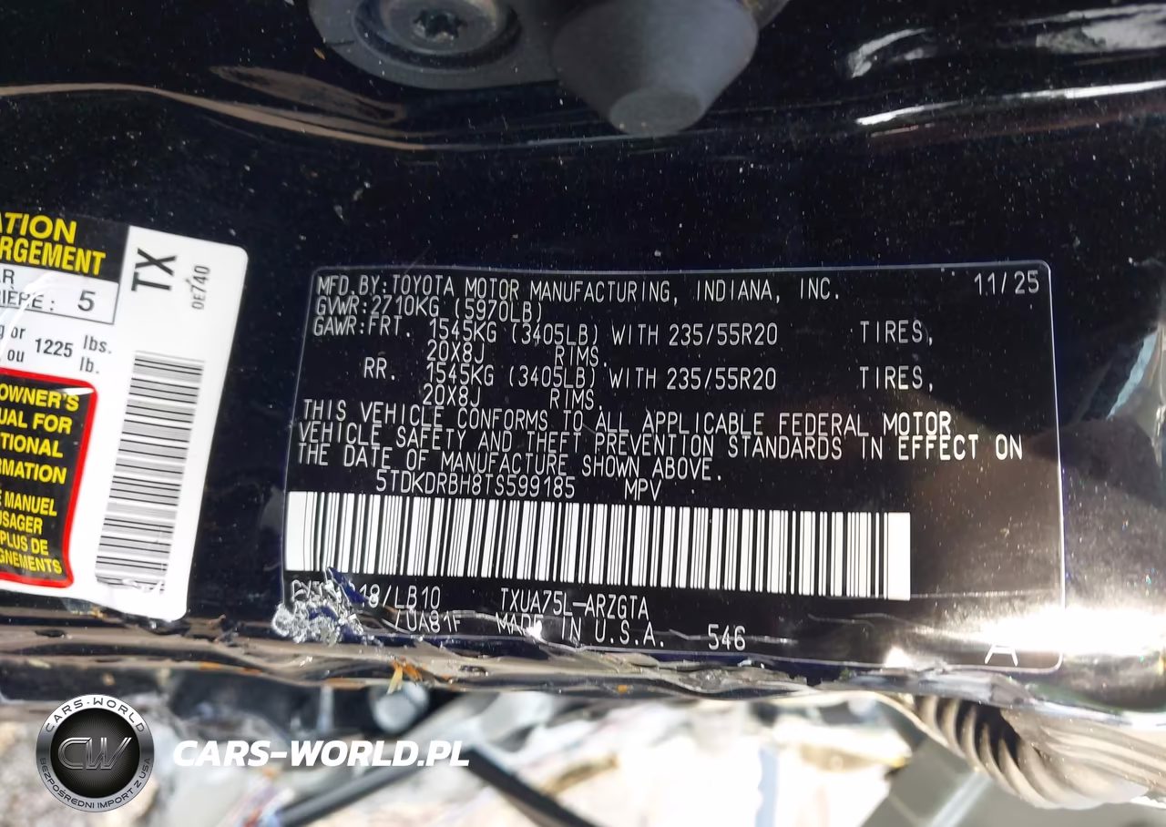 2026 Toyota Highlander Limited VIN:5TDKDRBH8TS599185 - 9