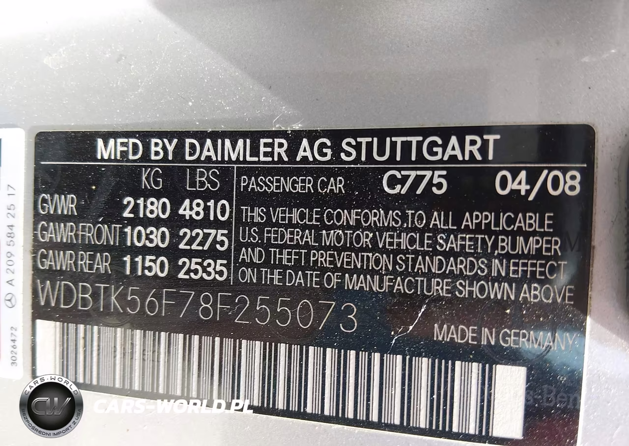 2008 Mercedes-Benz Clk 350 VIN:WDBTK56F78F255073 - 9
