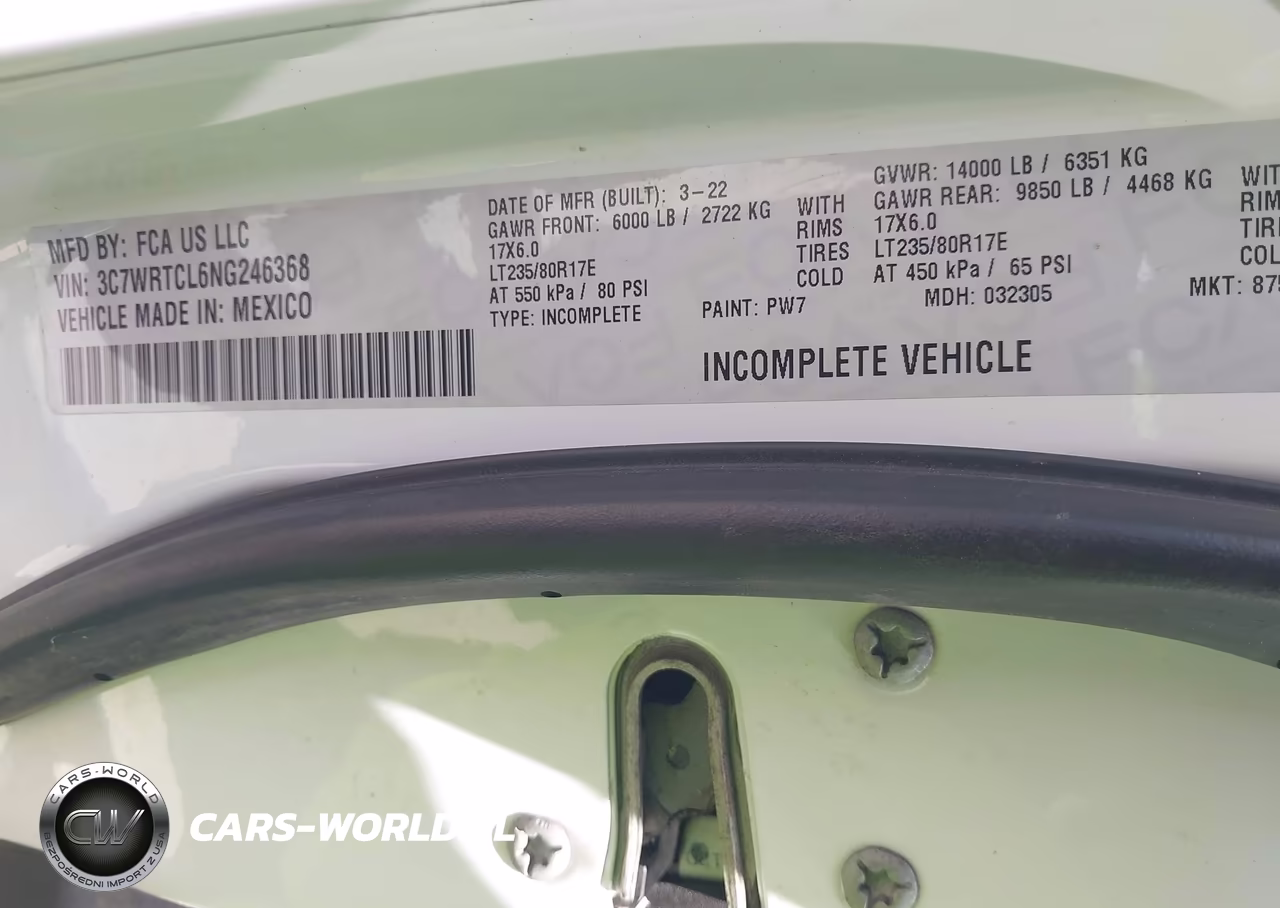 2022 Ram 3500 Chassis Tradesman-Slt-Laramie-Limited VIN:3C7WRTCL6NG246368 - 9