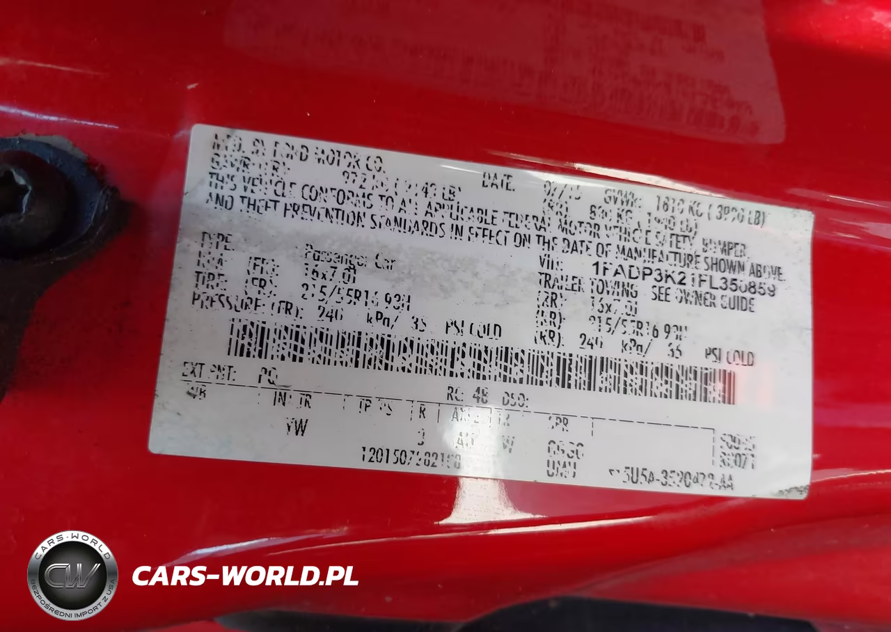 2015 Ford Focus Se VIN:1FADP3K21FL350859 - 9